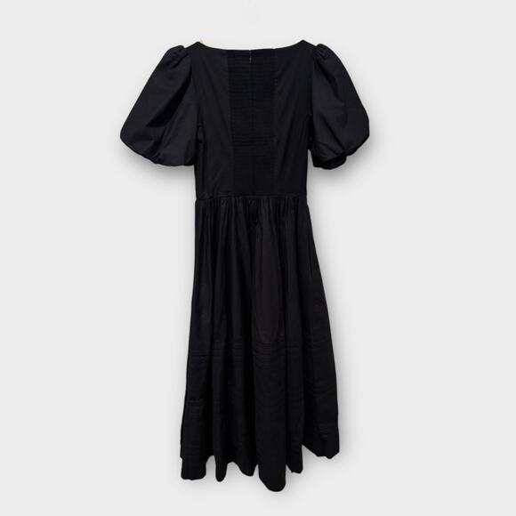 Reformation Everlyn Puff Sleeve Stretch Organic Cotton Maxi Dress Size 6 - Picture 6 of 14